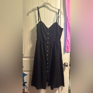 Black linen REFORMATION dress -size 8. Hardly worn!